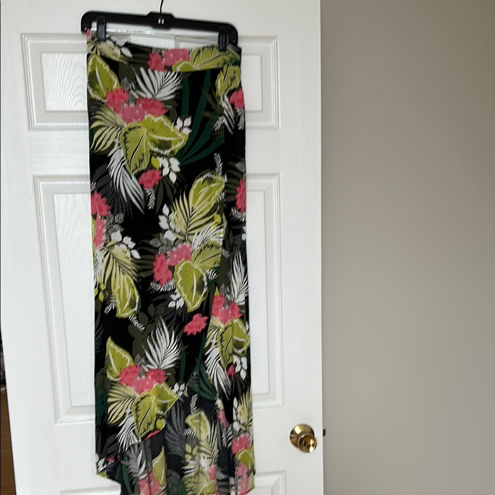 Floral Black Maxi Skirt